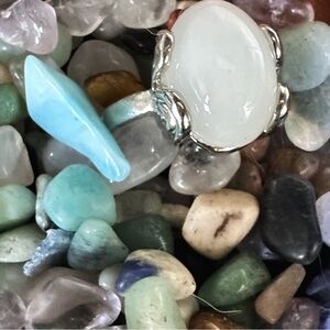 Alquimia Silver White Opalescent Ring